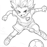 coloriage inazuma eleven a imprimer pour enfant de 4 ans