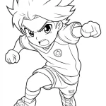 coloriage inazuma eleven pour enfant de 5 ans