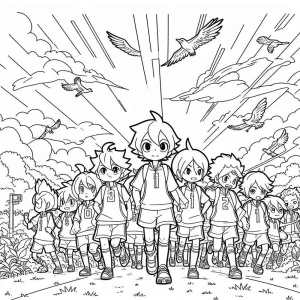 coloriage inazuma eleven pour enfant a imprimer gratuit
