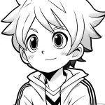 coloriage inazuma eleven à imprimer pour enfant de 9 ans