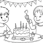 coloriage joyeux anniversaire à imprimer