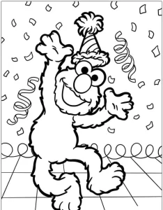 image pour coloriage joyeux anniversaire enfant