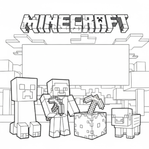 coloriage minecraft update gratuit pour enfants