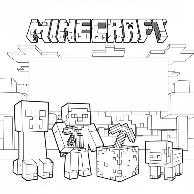 Tranh tô màu Minecraft