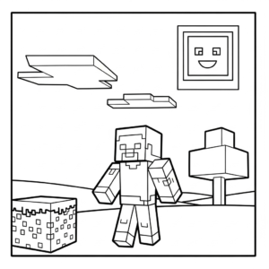 coloriage minecraft update a dessiner et imprimer