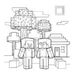 coloriage minecraft update à imprimer gratuit