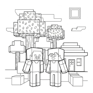 coloriage minecraft update à imprimer gratuit