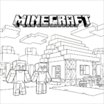 coloriage minecraft update à imprimer kawaii