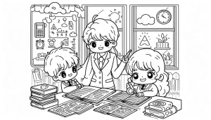 coloriage septembre maternelle à imprimer pour enfant de 9 ans