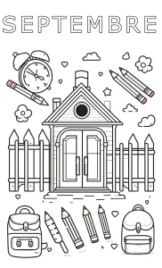 coloriage septembre maternelle à imprimer pour enfant de 9 ans