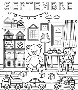 coloriage septembre maternelle gratuit à imprimer