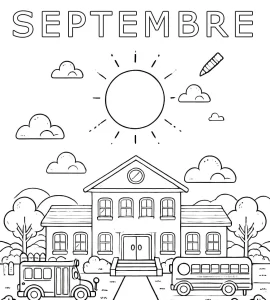 coloriage septembre maternelle et decoupage