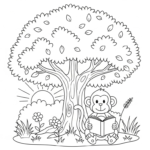 coloriage singe updated à imprimer pour enfant de 2 ans