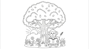 coloriage singe updated à imprimer pour enfant de 2 ans