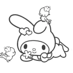 coloriage my melody de pour enfants