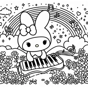 coloriage my melody et dessin a imprimer