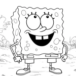 image de coloriage spongebob coloring pages pour enfant