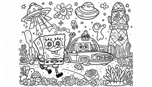 coloriage spongebob coloring pages à imprimer pour enfant de 7 ans