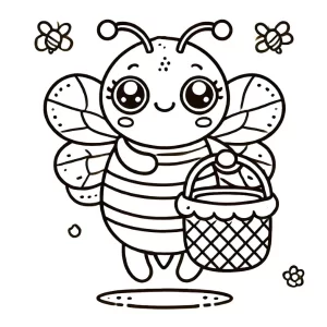 imprimer coloriage Abeille pour enfant