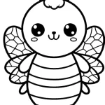 coloriage Abeille educatif pour enfant