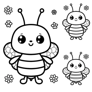 coloriage Abeille pour enfant gratuit