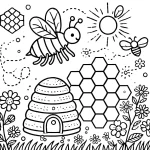 coloriage Abeille à imprimer gratuit