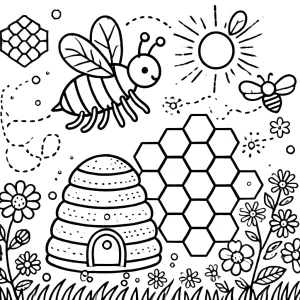 coloriage Abeille à imprimer gratuit