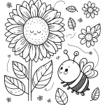 coloriage Abeille pour enfant gratuit