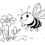 coloriage Abeille gratuit à imprimer