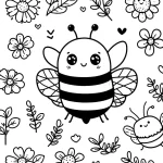 coloriage Abeille et apprentissage