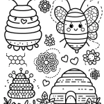 coloriage Abeille gratuit en ligne