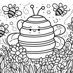 coloriage Abeille à imprimer gratuit