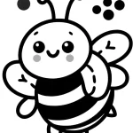 coloriage Abeille pour enfant de 4 ans