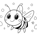 coloriage Abeille pour bebe a imprimer