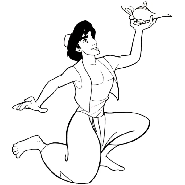 Tranh tô màu Aladdin