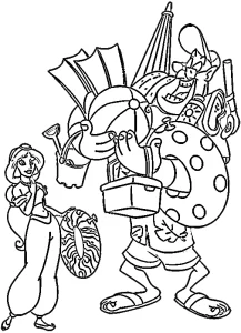 coloriage Aladdin à imprimer