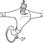 coloriage Aladdin et apprentissage