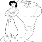 coloriage Aladdin à imprimer pour enfant de 6 ans