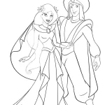 coloriage Aladdin à imprimer pour enfant de 8 ans