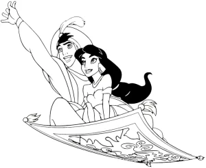 coloriage Aladdin a telecharger