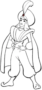 coloriage Aladdin à imprimer pour enfants