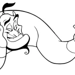 coloriage Aladdin à imprimer kawaii