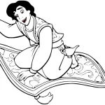 coloriage Aladdin à imprimer pour enfant de 4 ans