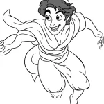 coloriage Aladdin pour enfant de 5 ans