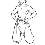 coloriage Aladdin pour enfant de à imprimer