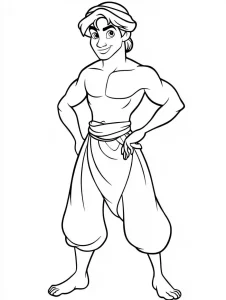 coloriage Aladdin pour enfant de à imprimer
