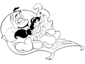 imprimer coloriage Aladdin