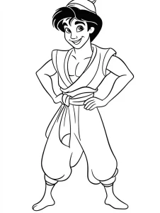 coloriage Aladdin de pour enfants