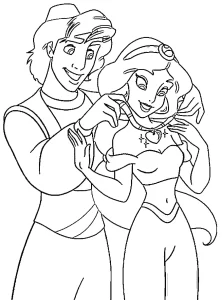 coloriage Aladdin d