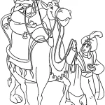 coloriage Aladdin à imprimer pour enfant de 3 ans